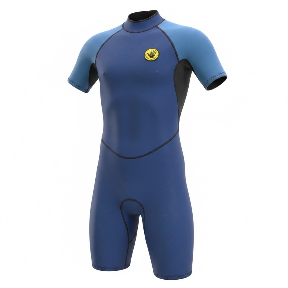Body Glove Mens Shorty Wetsuit Blue Black Short Sleeve Spring Suit Neoprene